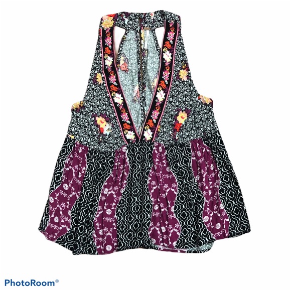 Free People Dream Darlin Deep V Tank Top Sz M - Picture 7 of 9